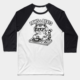 Dj Cat outline Baseball T-Shirt